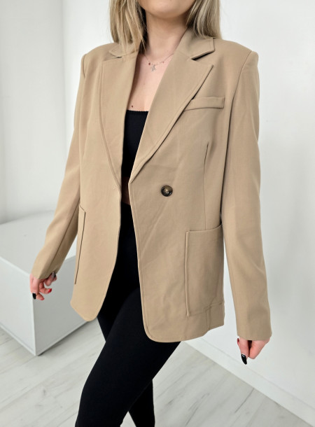 Elegancka marynarka B9137 beżowa