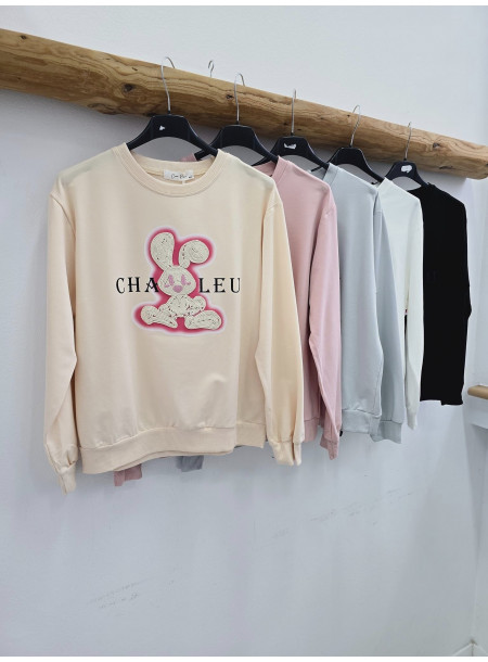 Bawełniana bluza 857 niebieska