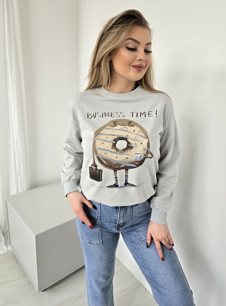 Bawełniana bluza 839 niebieska