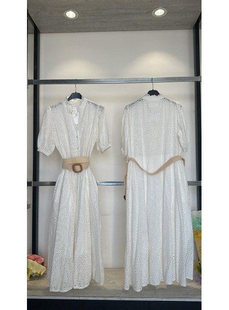 Sukienka boho 1837 biała