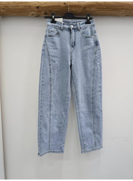 Spodnie Mom Fit 8230 niebieskie 2