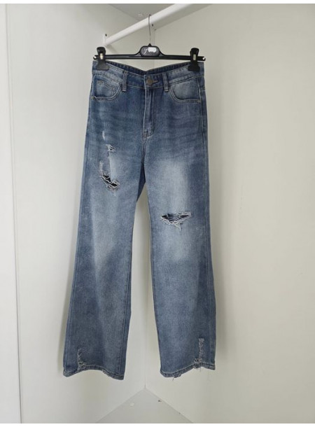 Spodnie jeans 8020 niebieskie