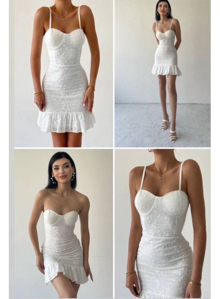 Sukienka Romantico 9285 biała