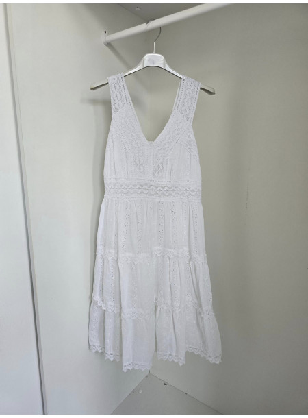 Bawełniana sukienka 2155 biała