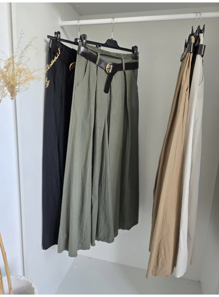 Eleganckie spodnie 33637 khaki 2
