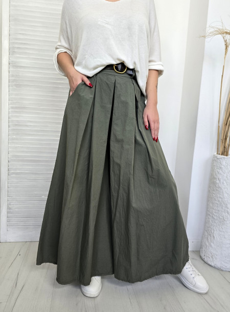Eleganckie spodnie 33637 khaki