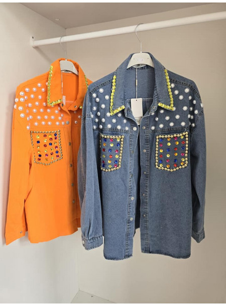 Koszula Biżu jeans H279 pomarańczowa 2