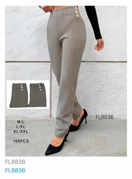 Eleganckie spodnie pepitka 8836