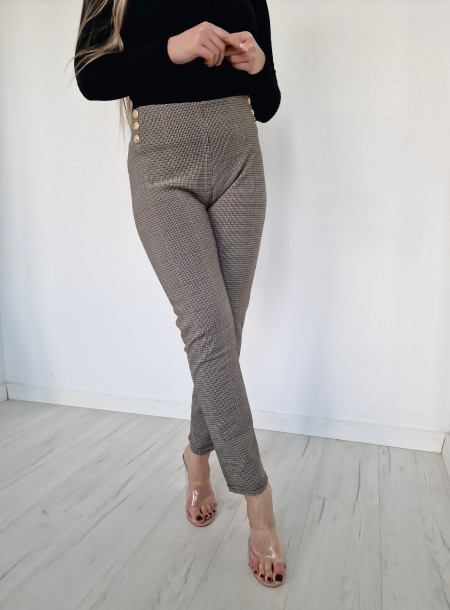Eleganckie spodnie pepitka 8836