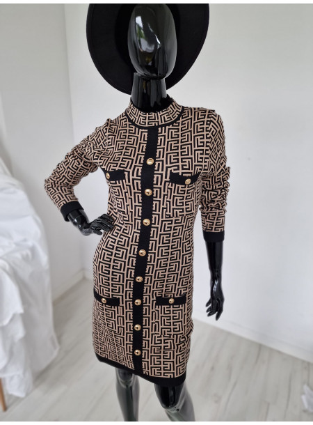 Wiskozowa sukienka 98400 różowa 2