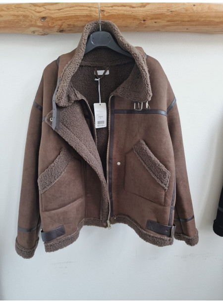 Kurtka kożuszek Z5001 czarna