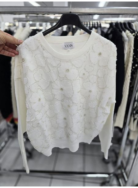 Sweter biżu E739 2