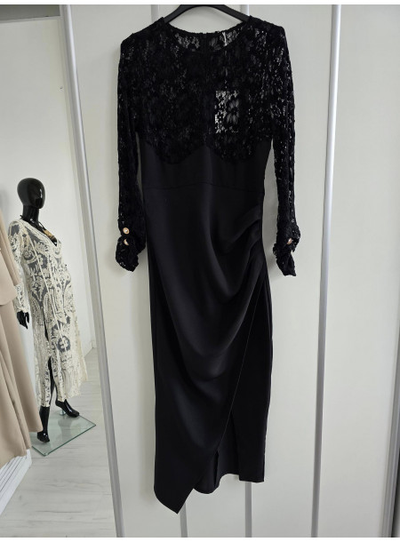 Elegancka sukienka B9177 czarna 2