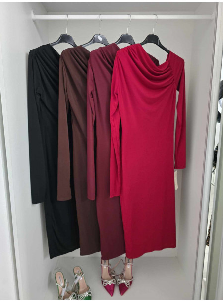 Sukienka KIM 241408 czerwona 2