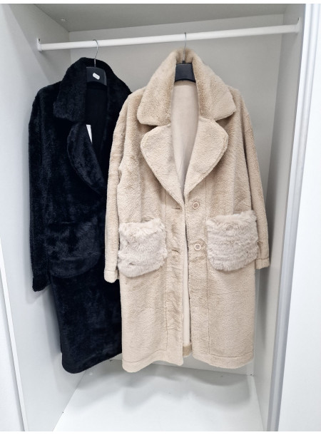 Płaszcz futerko 13865 2