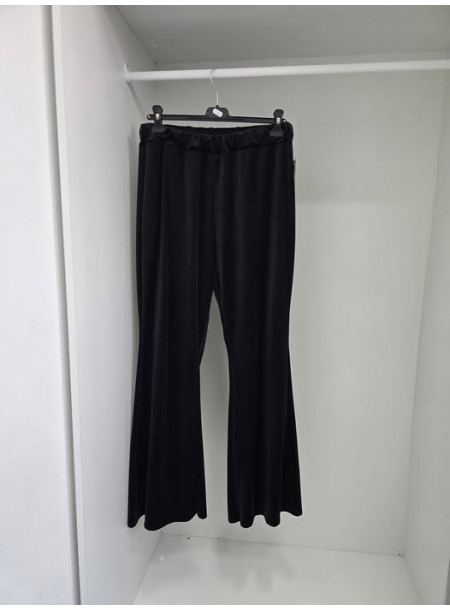 Spodnie size+ welur 8908 czarne