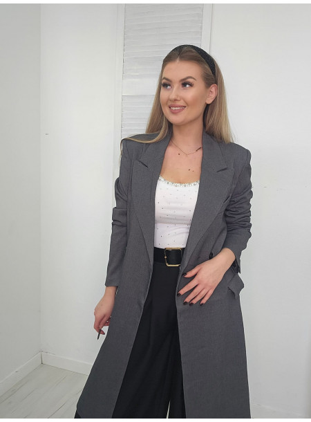 Marynarka/płaszcz long 8067 grafit