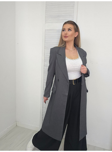 Marynarka/płaszcz long 8067 grafit