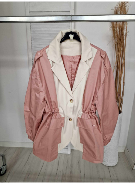 Kurtka parka XL026 różowa