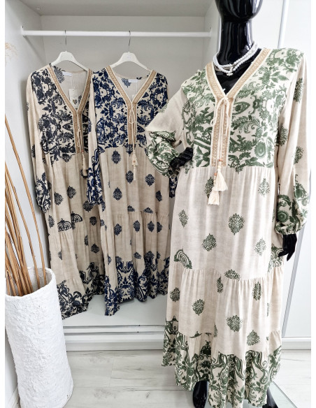 Bawełniana sukienka maxi 081