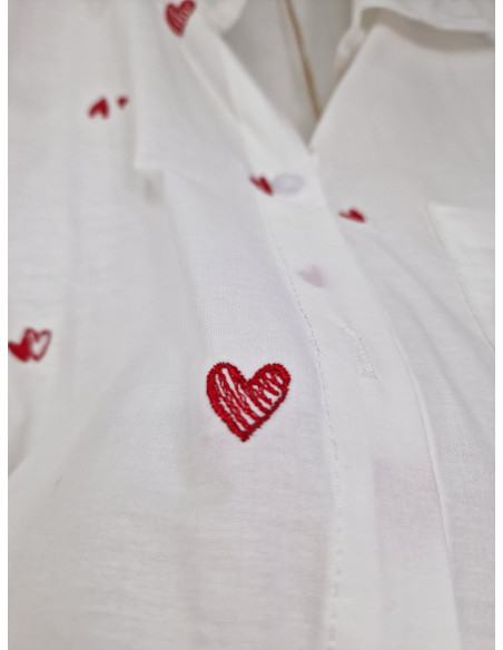Koszula Heart 9127 biała 2