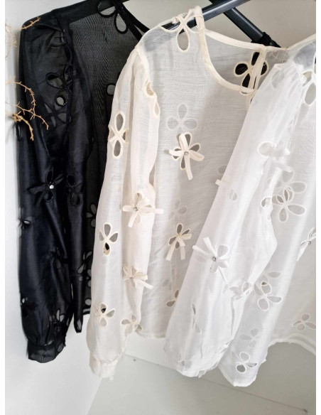 Elegancka bluzka biżu 7662