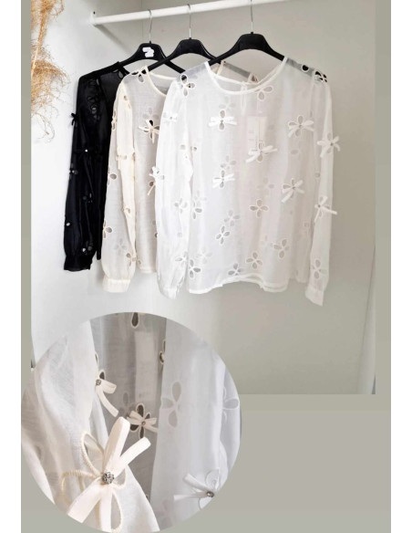 Elegancka bluzka biżu 7662