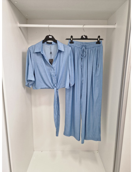 Komplet jeans 81017 niebieskie