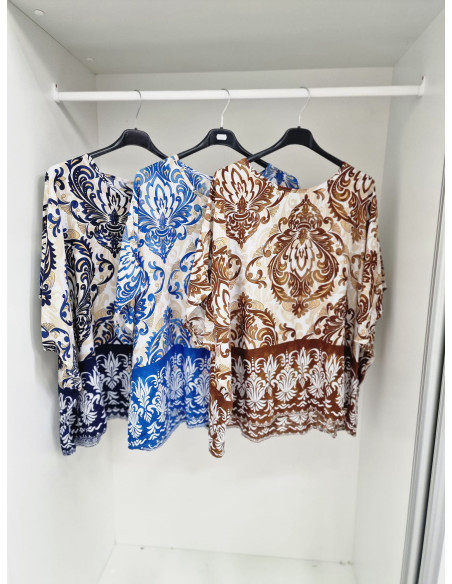 Wiskozowa Bluzka Size Plus 2641