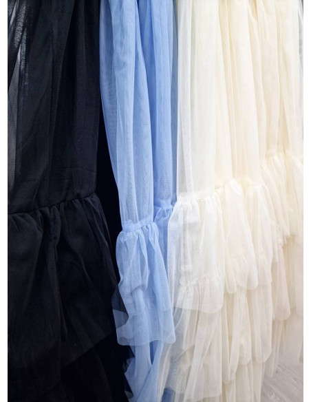 Elegancka sukienka maxi tiul 9183