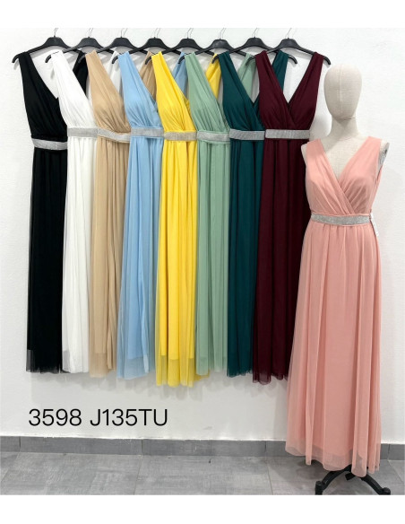 Elegancka sukienka maxi tiul 3598 2