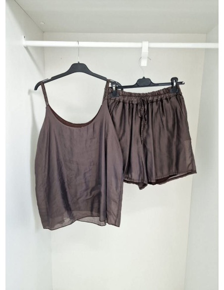 Komplet tencel 8823 czekolada