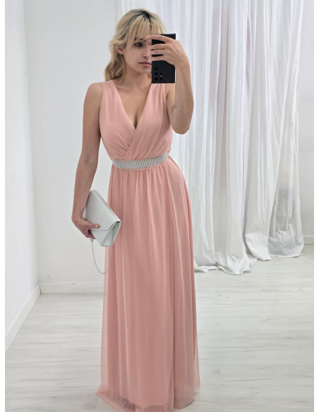 Elegancka sukienka maxi tiul 3598