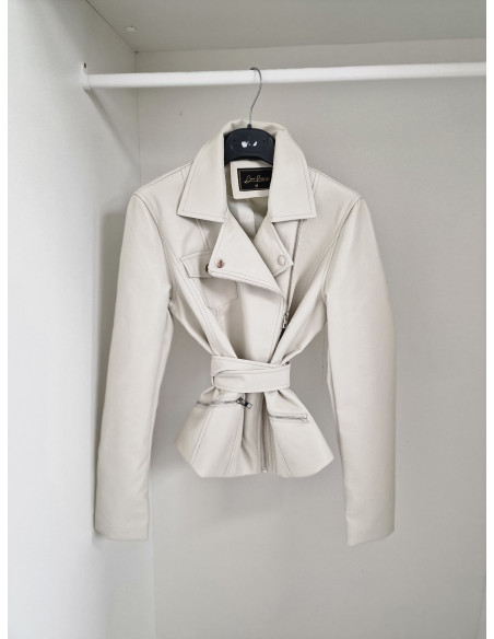 Ramoneska eko skóra G22-38 biała