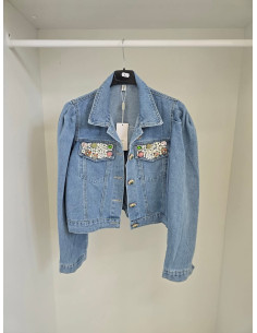 Kurtka jeans biżu 202