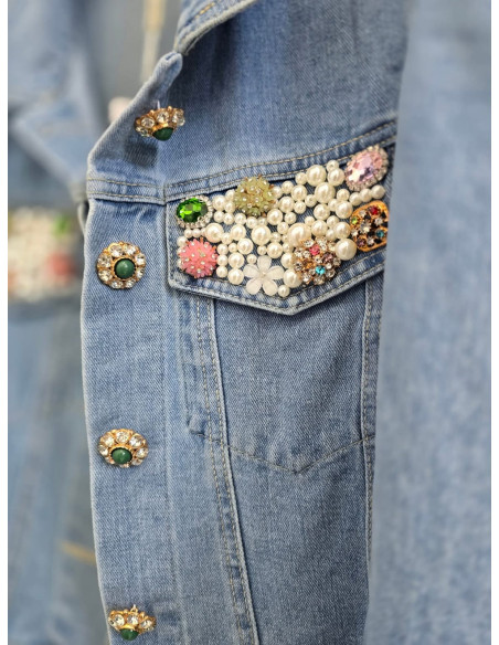 Kurtka jeans biżu 202 2