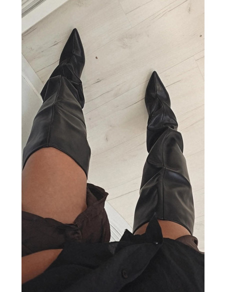 Kozaki long z szeroką cholewką K5