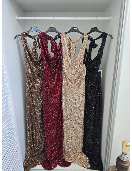 Sukienka cekiny long 27421