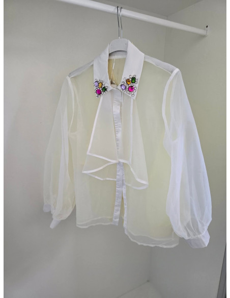 Szyfonowa koszula biżu 2635 2