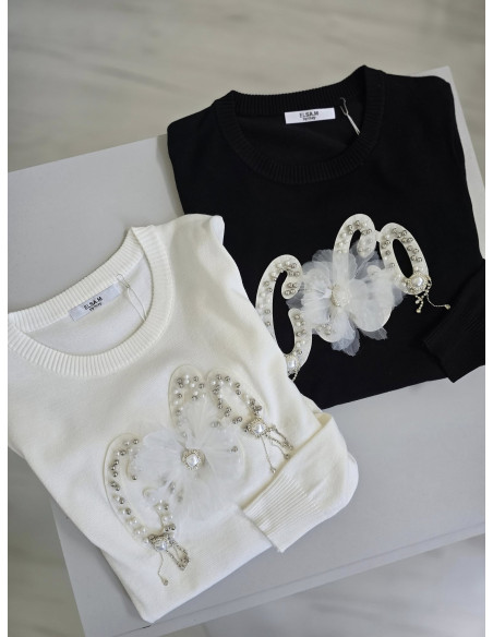 Wiskozowy sweter biżu 0076