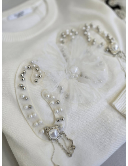 Wiskozowy sweter biżu 0076 2