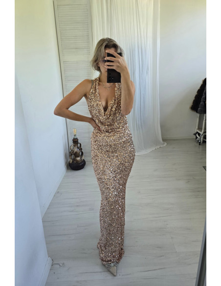 Sukienka cekiny long 27421 2