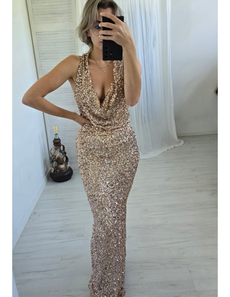 Sukienka cekiny long 27421