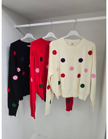 Wiskozowy sweter 3D 5387