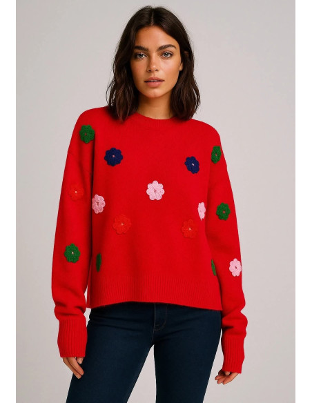 Wiskozowy sweter 3D 5387