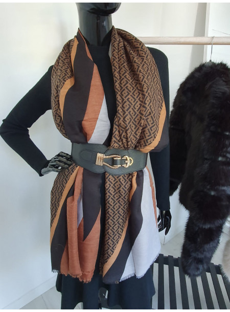 Obszerny szal wiskoza 3019