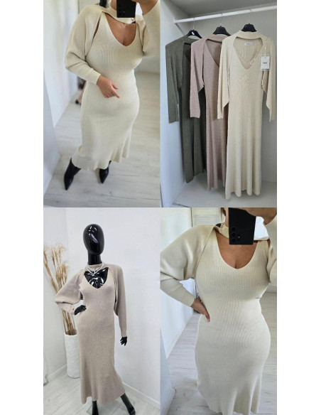 Komplet sukienka maxi 8250