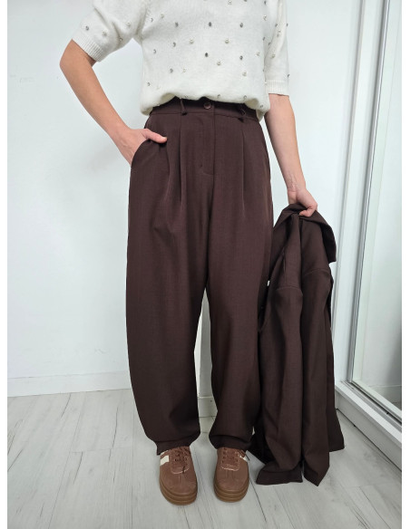 Spodnie baloon materiałowe 18039