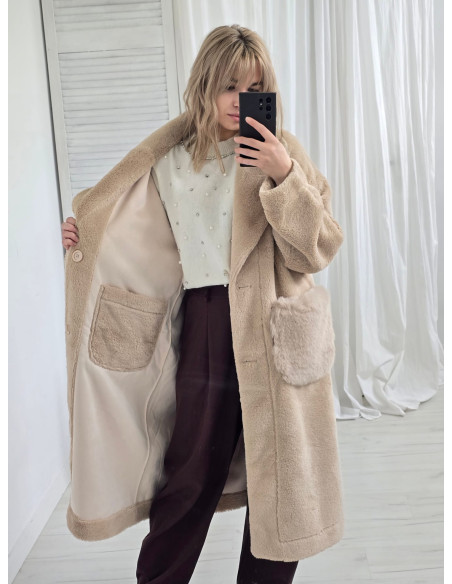 Płaszcz futerko 13865