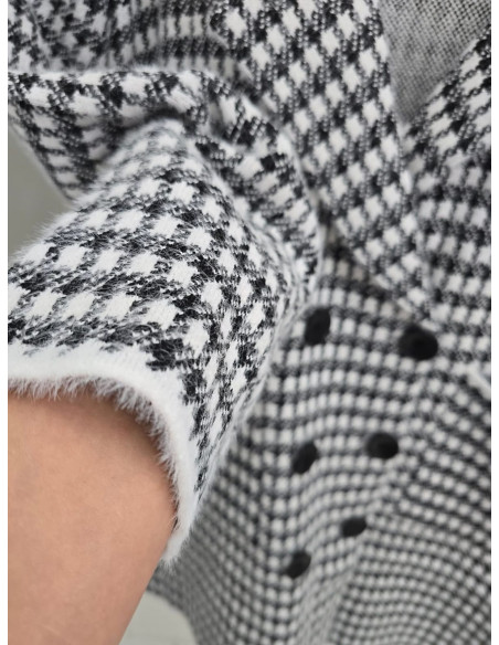 Marynarkowy kardigan pepitka 3588 2